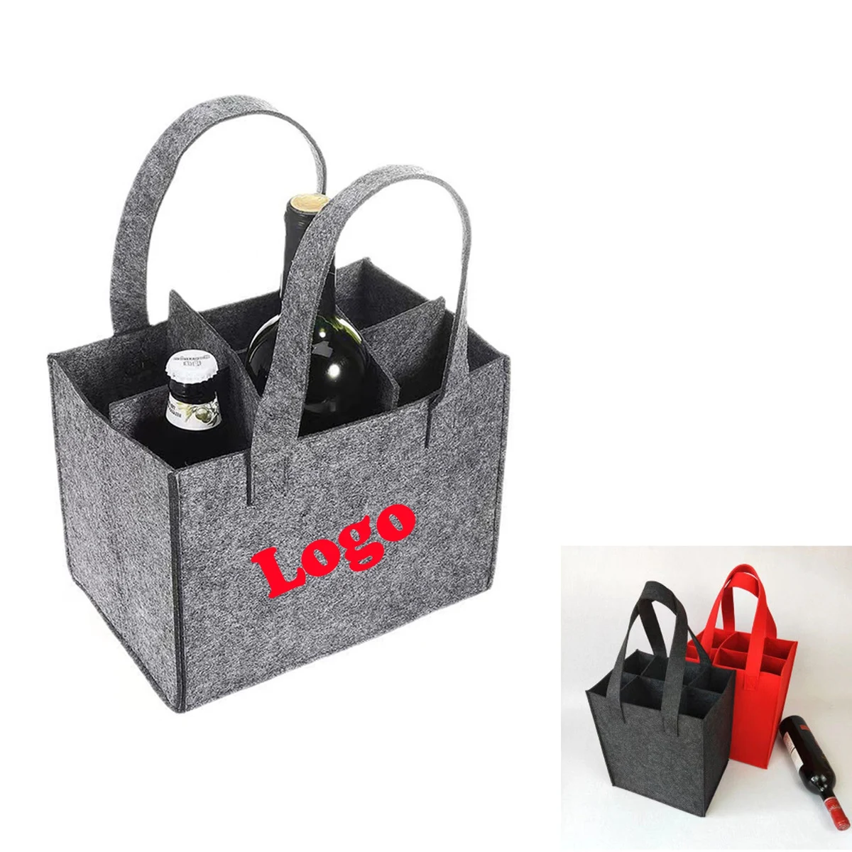 Felt Basket Bottle Bags 1