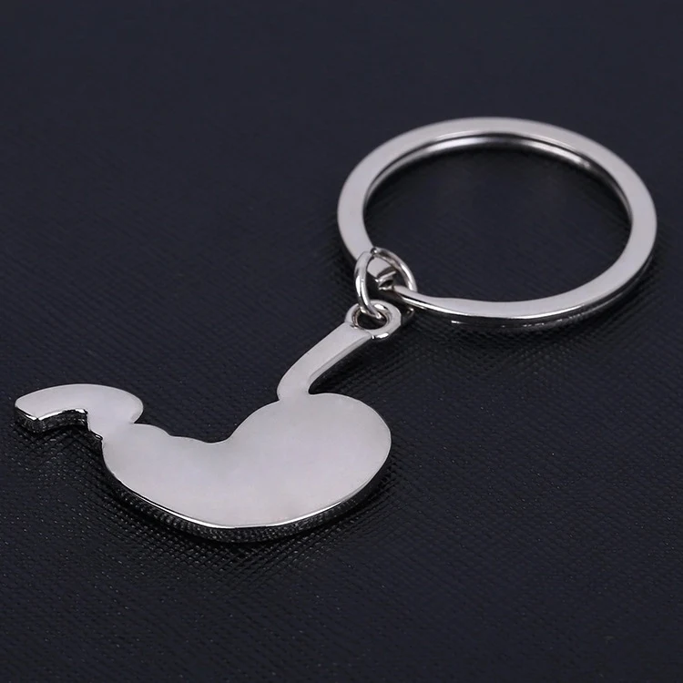 Liver Stomach Shape Metal Key Tag 1