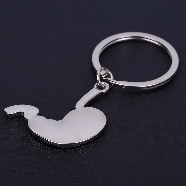 Liver Stomach Shape Metal Key Tag