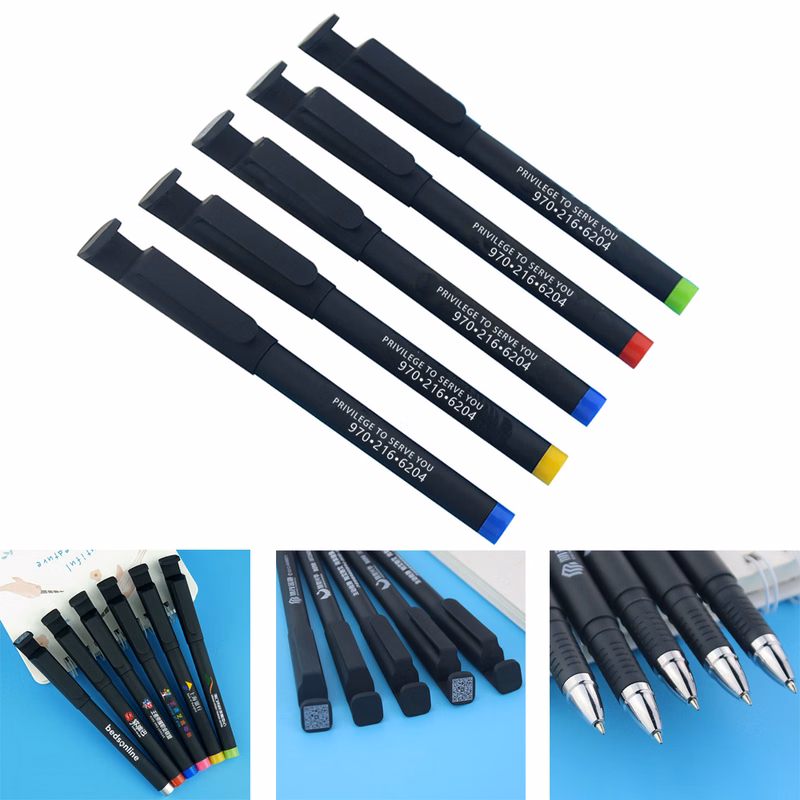 QR Code Gel Pen w/Phone Stand