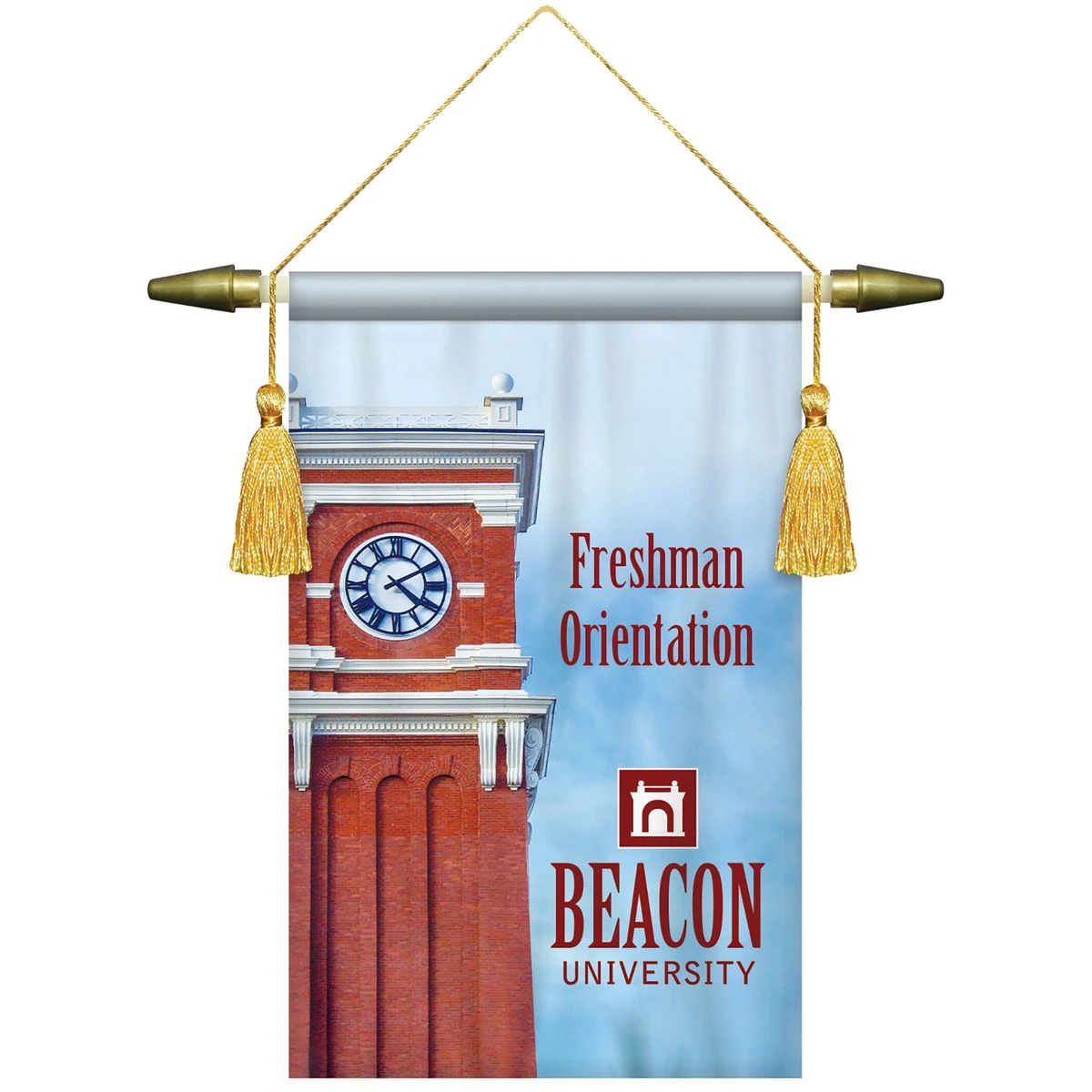 7" x 10" Podium Banner, Straight Cut/ No Fringe 1