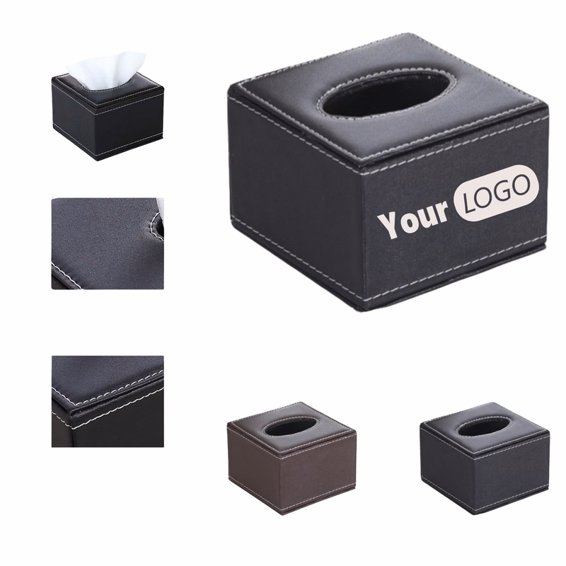 4.5 Inch PU Leather Decorative Tissue Holder
