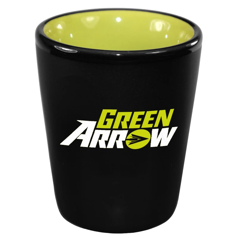 1.5 oz Hilo Green IN Ceramic Shot - Black Matte OUT 1