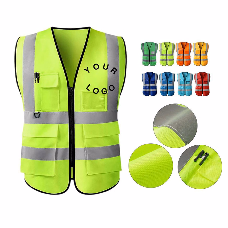 High Visibility Work Vest with Reflective Strips