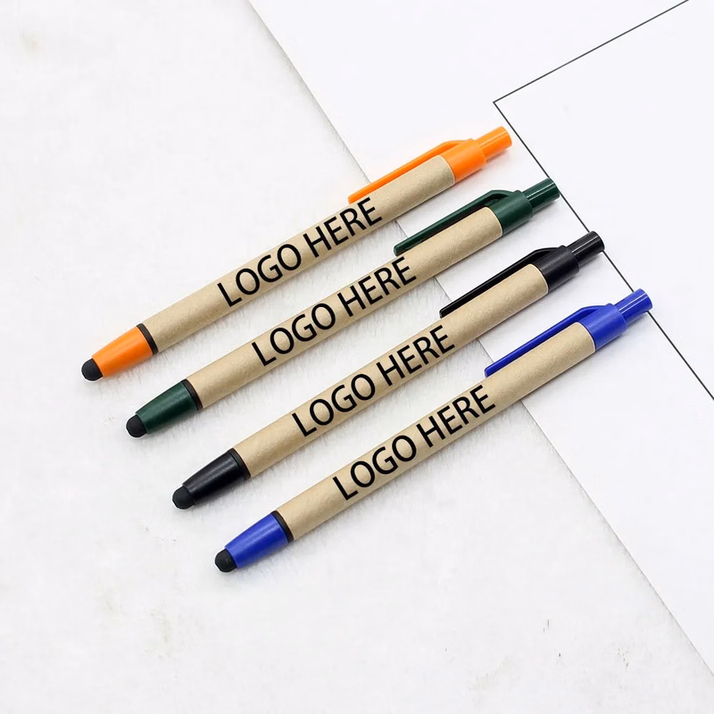 Kraft paper ballpoint pen with stylus