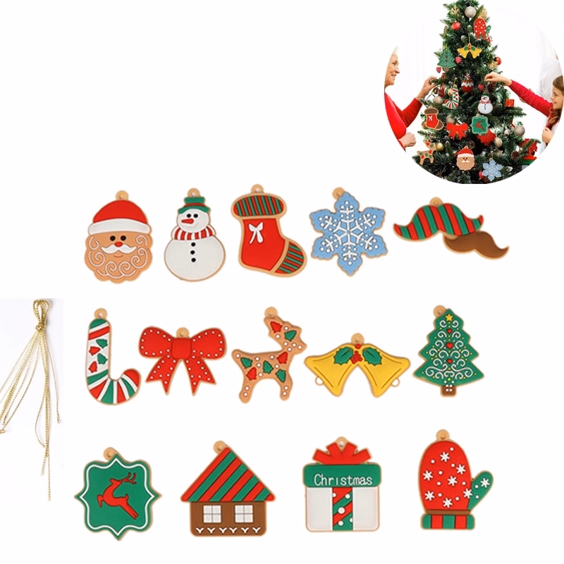 14Pcs Gingerbread Man Ornaments For Christmas Tree