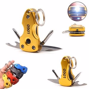 Multi Usage Knife Opener Screwdriver With LED Flashlight