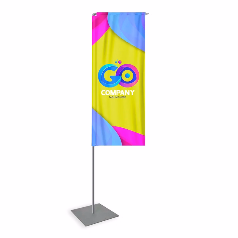Custom Screen Sublimation Deluxe Tower Flags 6' x 28"