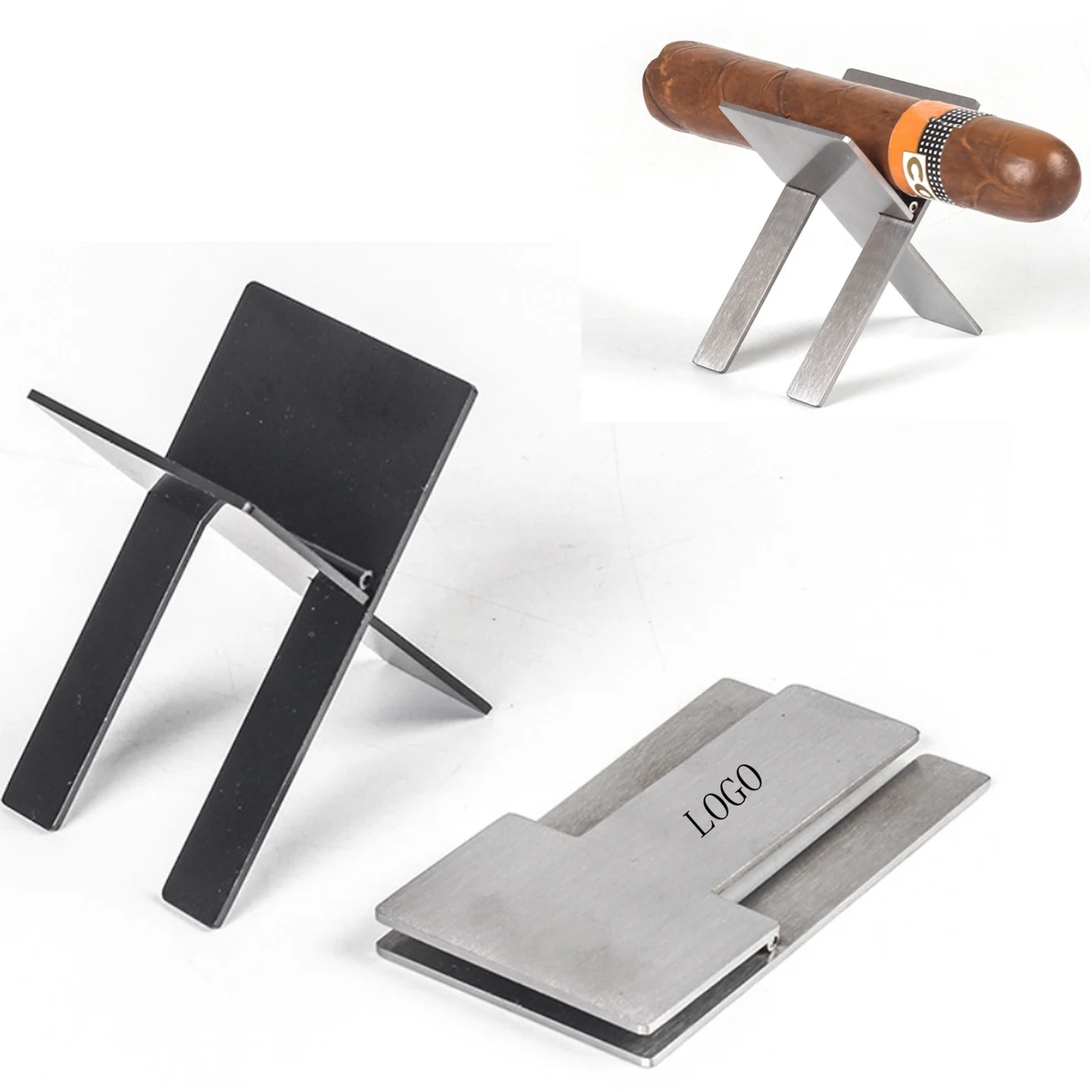 Stainless Steel Foldable Cigar Holder 1