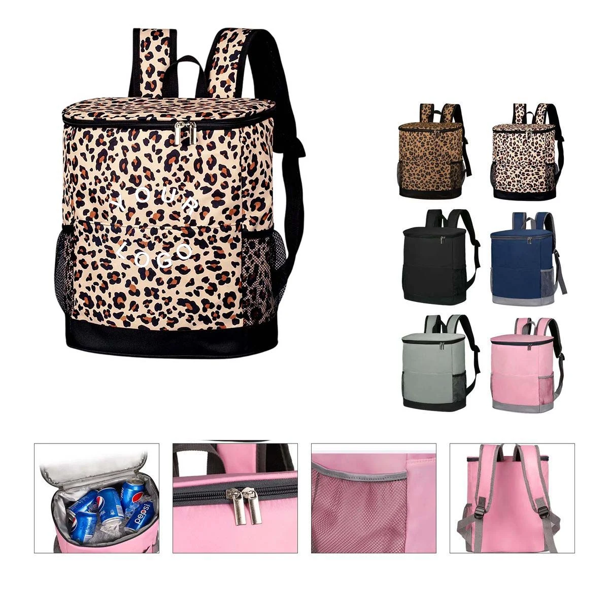 Backpack Style Cooler Bag with PEVA Lining Waterproof 1