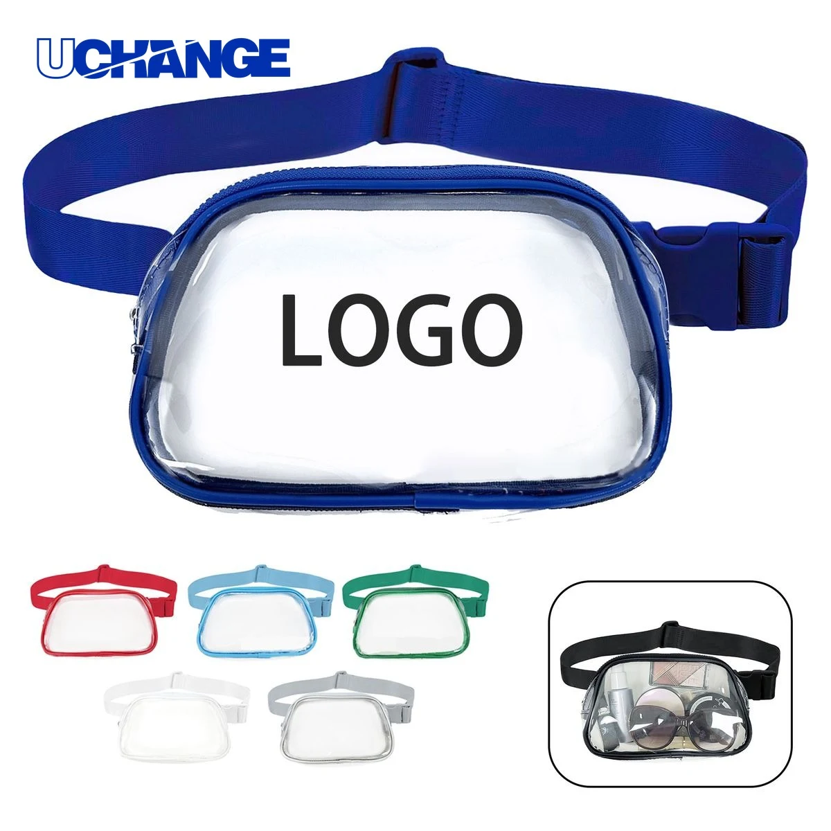 Adjustable Transparent Travel Waist Bag Organizer 1
