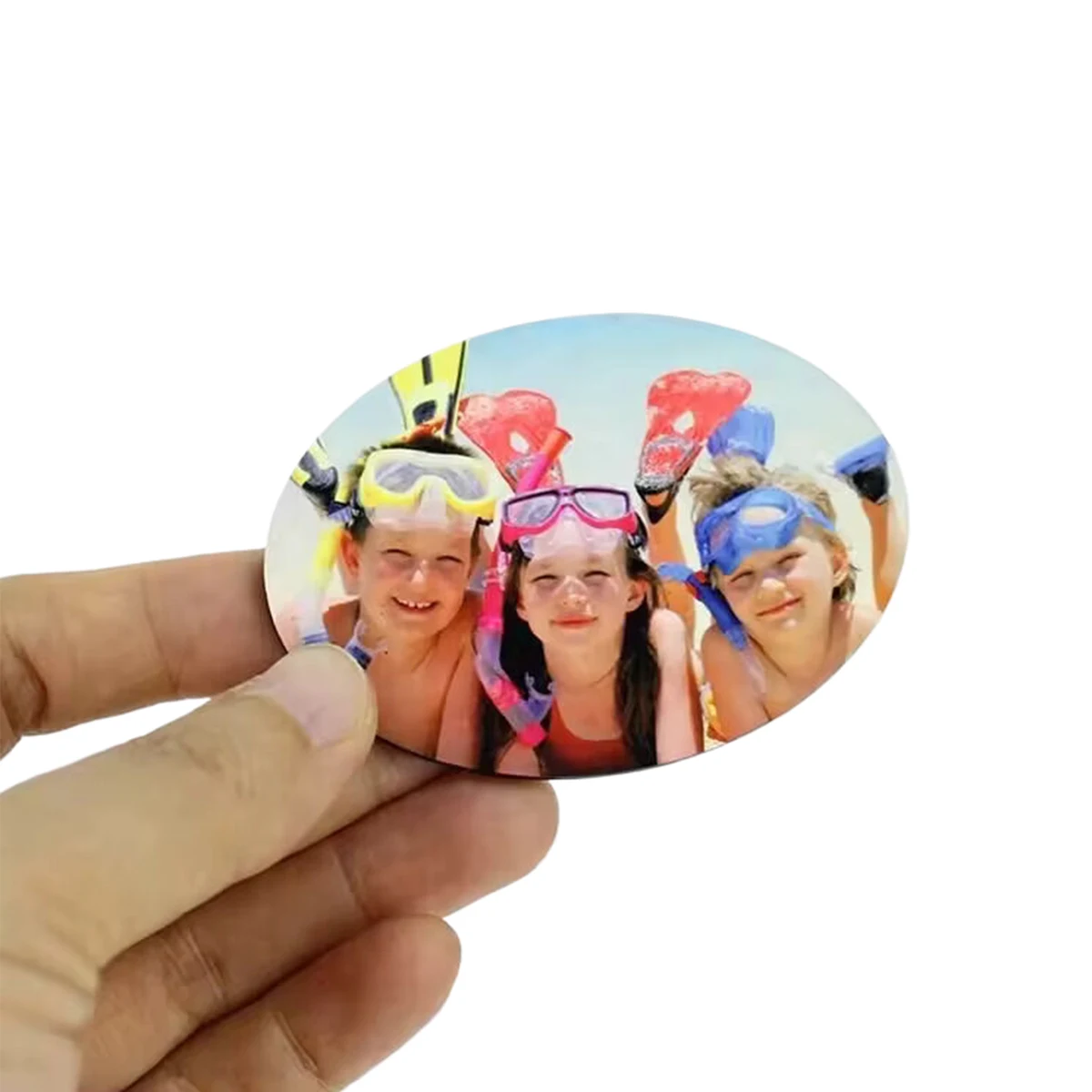 Oval Shaped Sublimation MDF Fridge Magnet 1