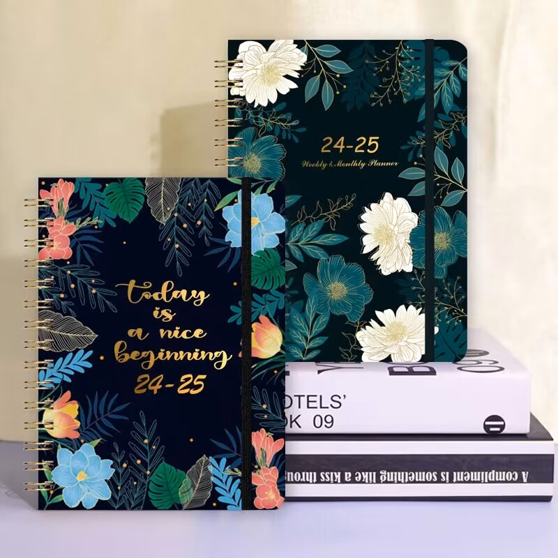 2024-2025 Planner Spiral Bound with Monthly Tabs, Back Pocket