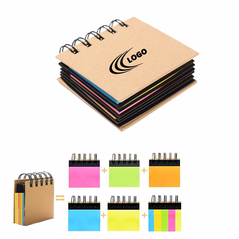 Office Sticky Notes Spiral Notebook