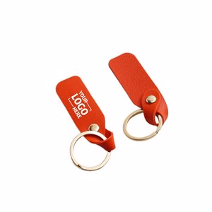 Elegant PU Leather Tag Keychain Stylish Key Organizer