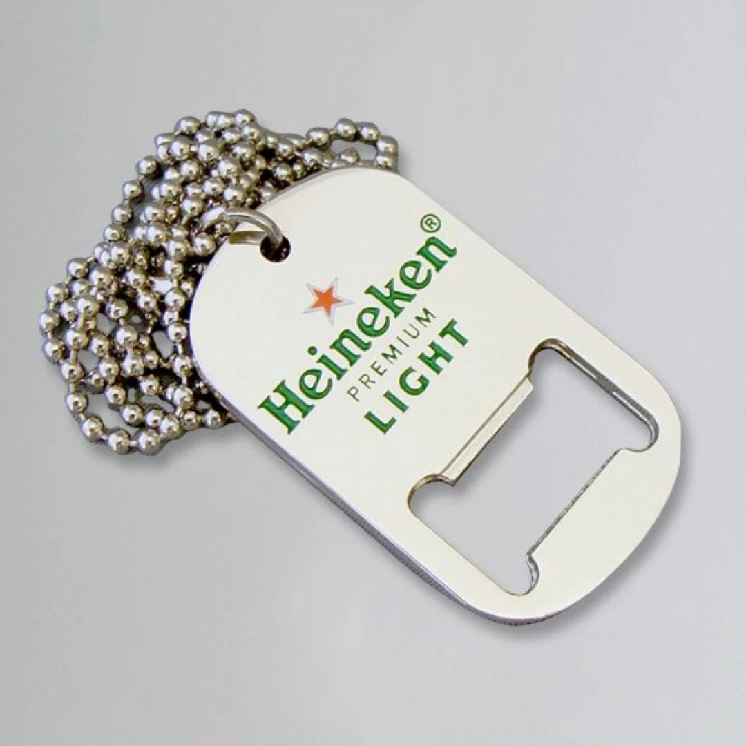 Custom Stainless Steel Dog Tag with Bottle Opener. 1