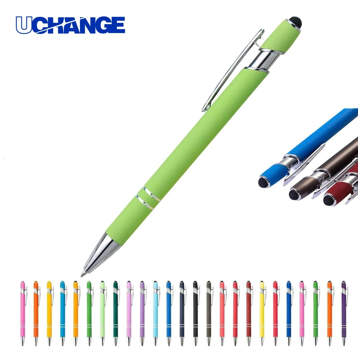 Soft Touch Metal Ballpoint Pen, custom pen with logo imprint 1
