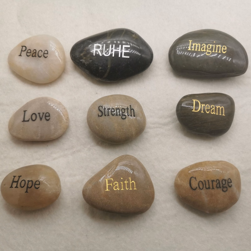 Custom River Rock Memorial Stones