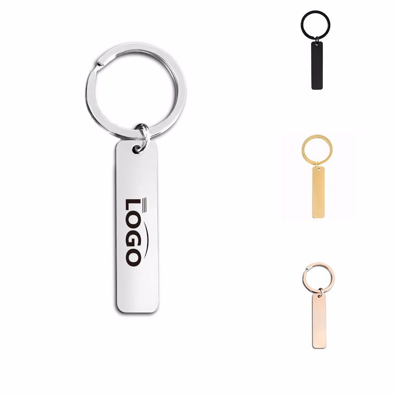 Laser Engraved Stainless Steel Keychain MOQ 20pcs