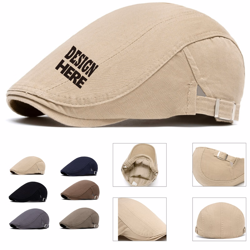 Flexible Cotton Flat Cap