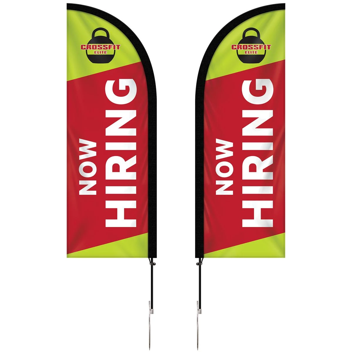 6' Double Sided Portable Half Drop Banner w/ Hardware Set 1