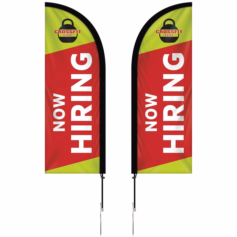 6' Double Sided Portable Half Drop Banner w/ Hardware Set