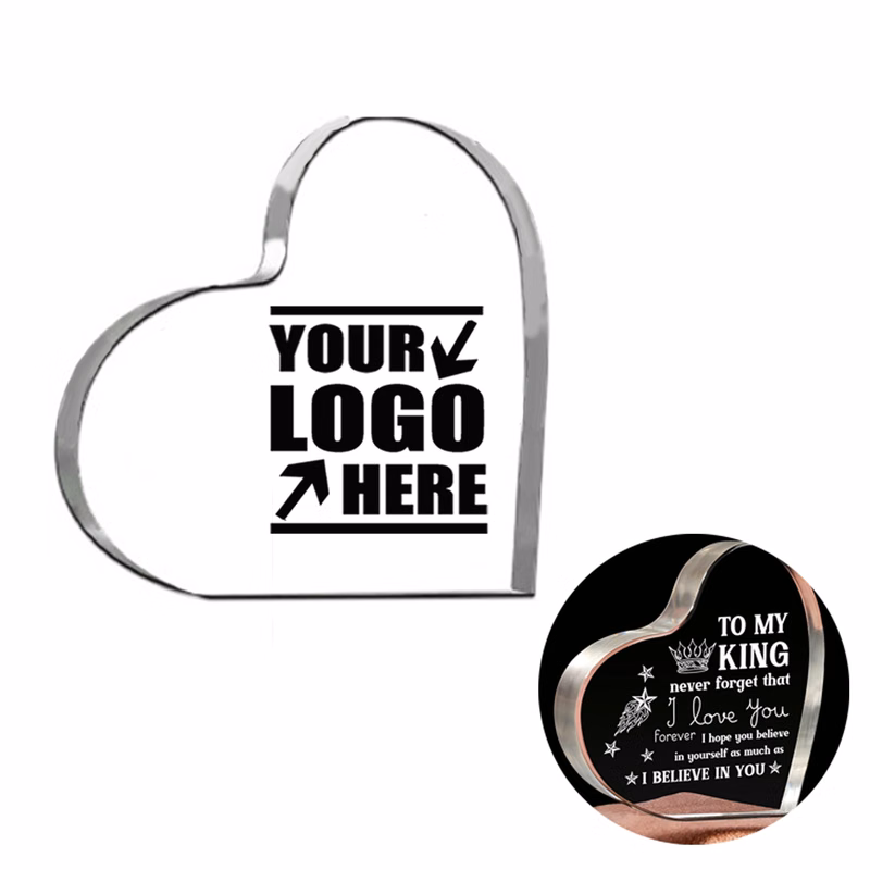Clear Acrylic Heart Shape Display