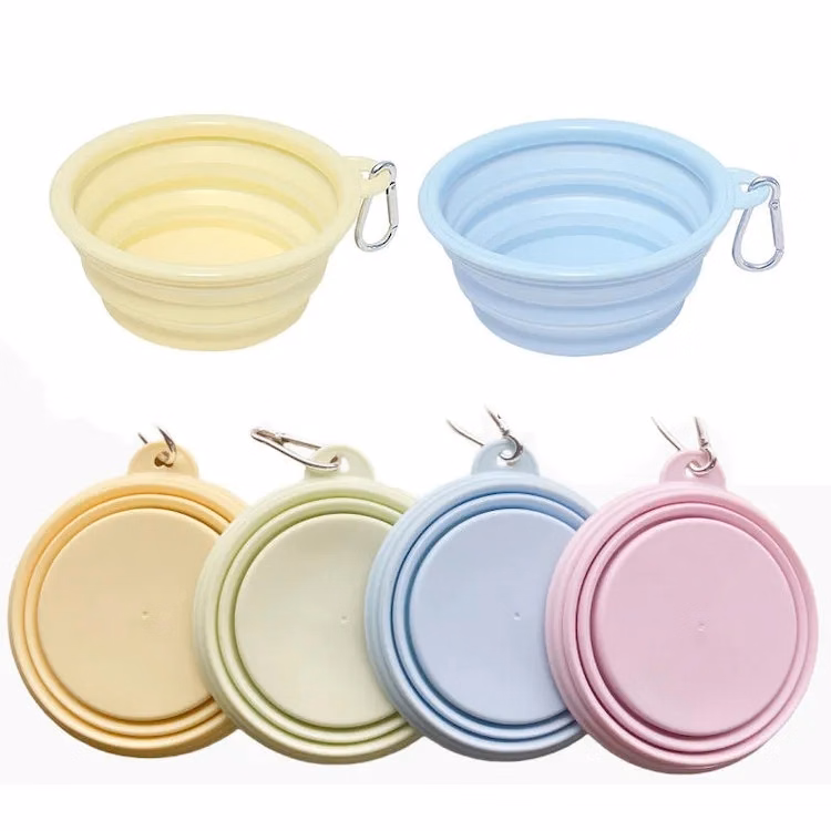 Pet Folding Bowl Outdoor Hanging Cat Bow