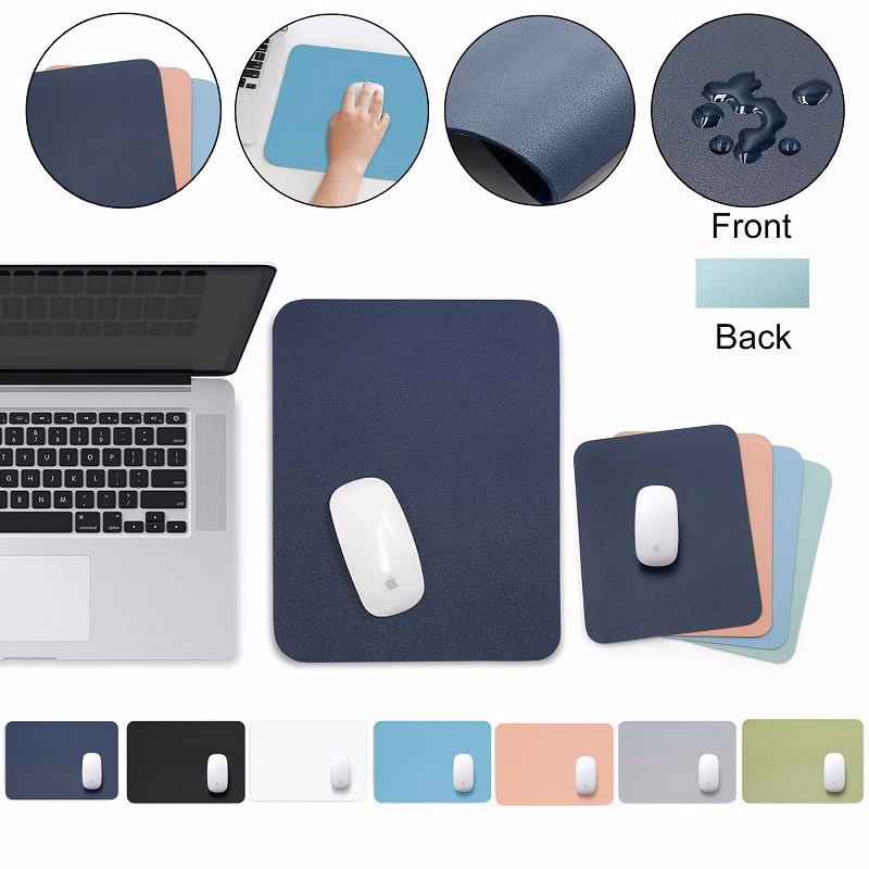 Dual Sides PU Leather Mouse Pad (11 13/16" W x 9 7/16" L)