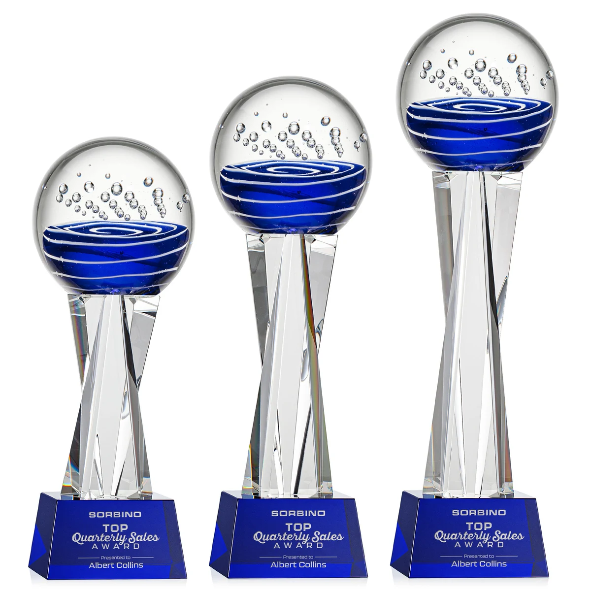 Tranquility Award on Grafton Base - Blue 1