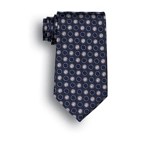 Discontinued - Navy Blue Ellison Bay Woven Silk Tie 1