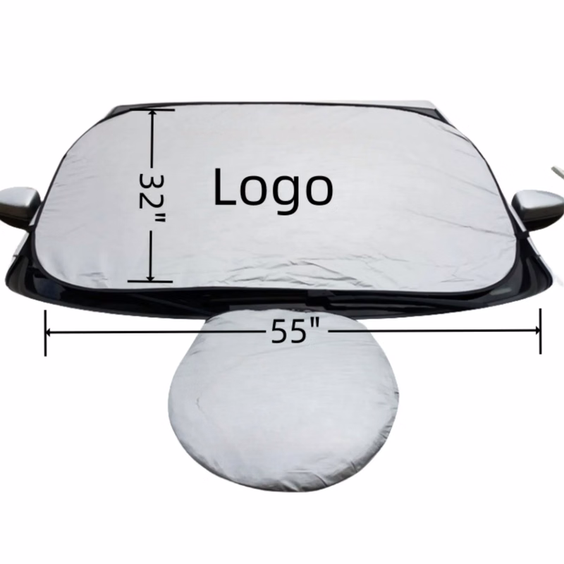 Custom Front Windshield Sun Shade With Pouch