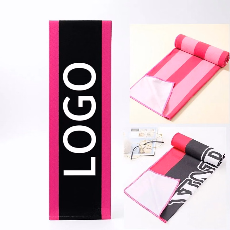 Cooling sweat absorbing, quick dry ice silk towel for summe