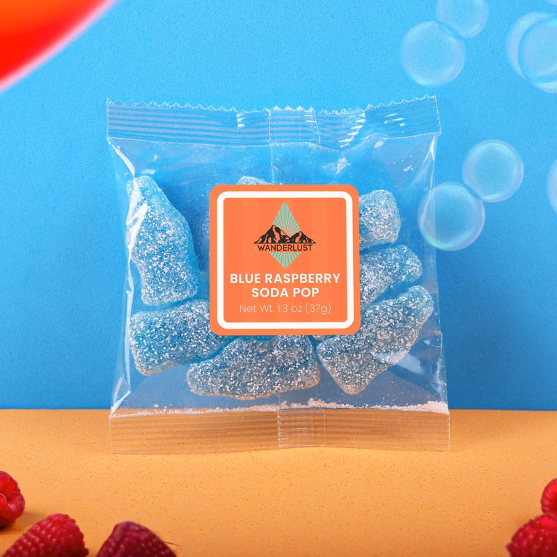 Blue Raspberry Soda Bottles: Taster Packet