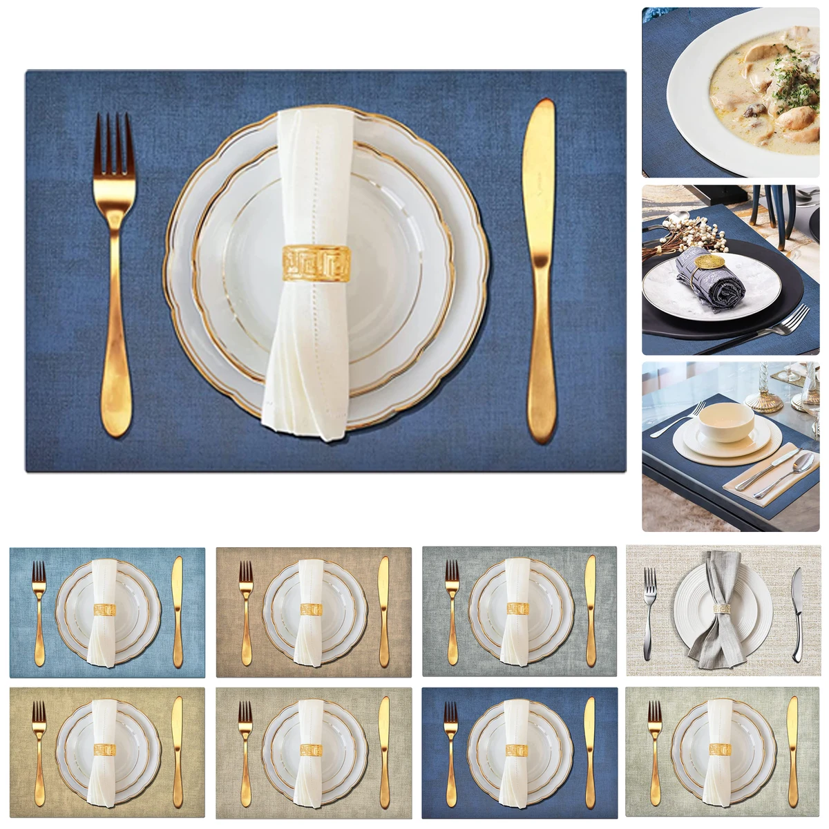 Spillproof and Heat Resistant Faux Leather Placemats 1
