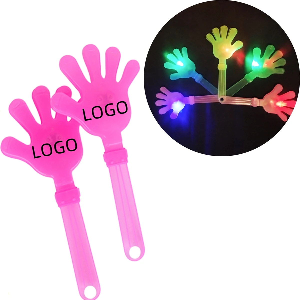 Led Glowing Plastic Hands Clapper Noise Maker 1