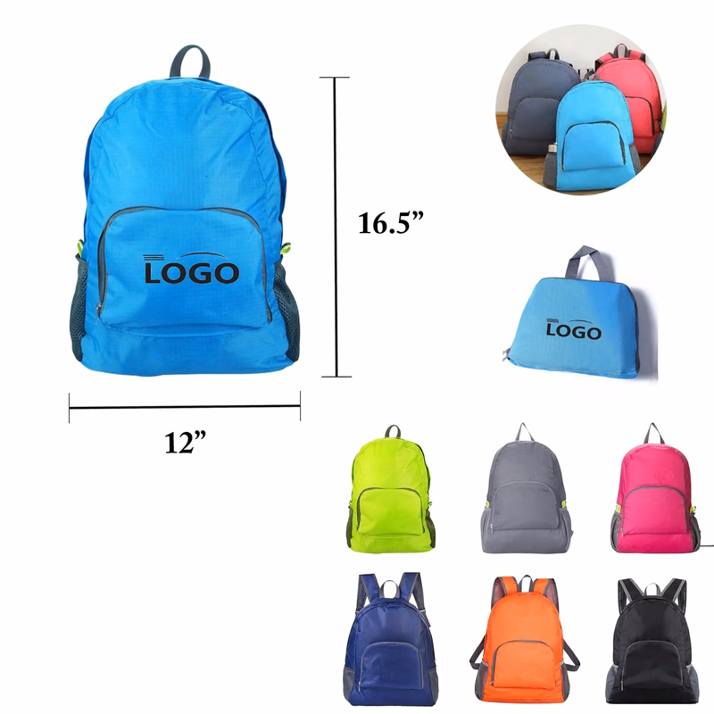 MOQ50 Foldable Lightweight Waterproof Backpack