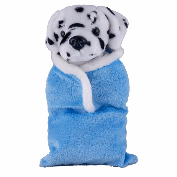 Soft Plush Dalmatian in Baby Sleep Bag Stuffed Animal
