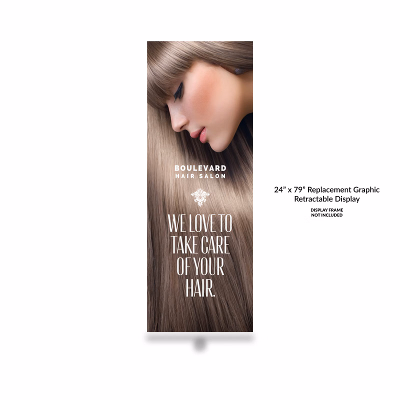 24"W x 79"H Replacement Graphic (Retractable Display)
