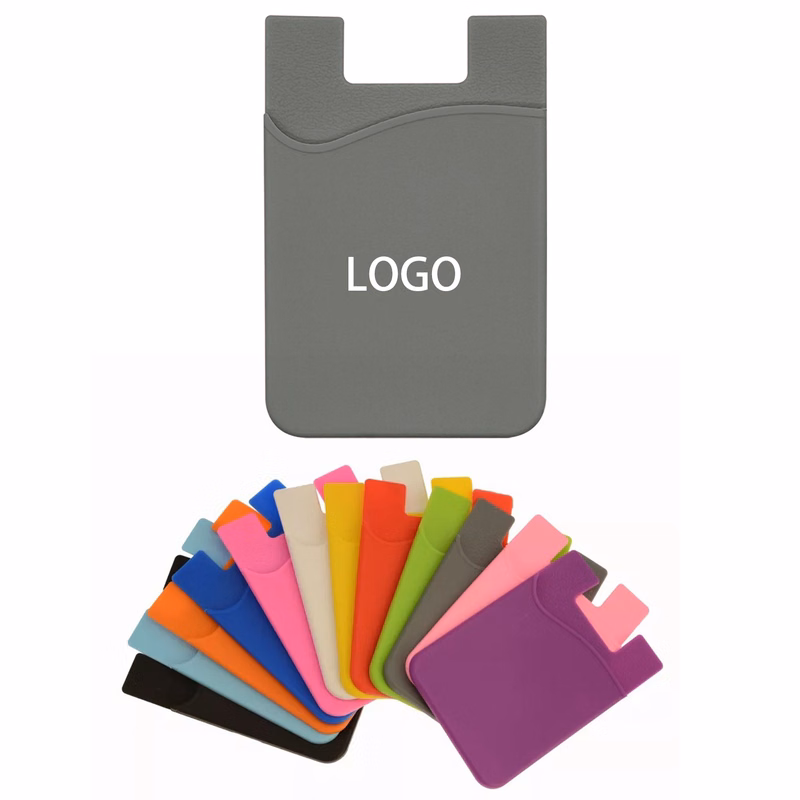 Silicone Cell Phone Wallets With Sticker Self Adhesive