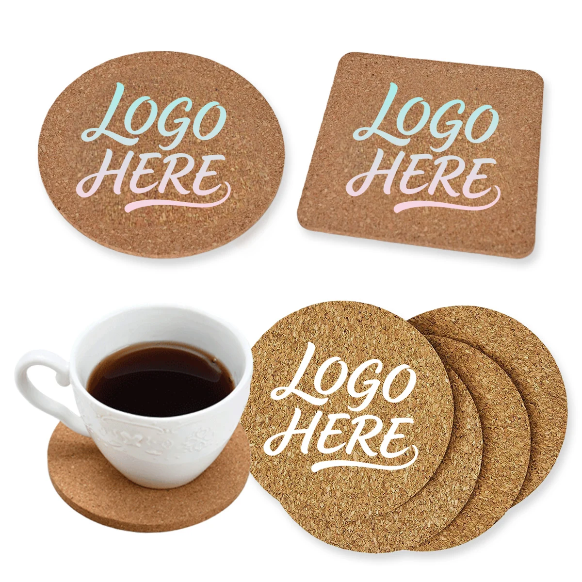 Minimalist Absorbent Cork Coaster MOQ50 1