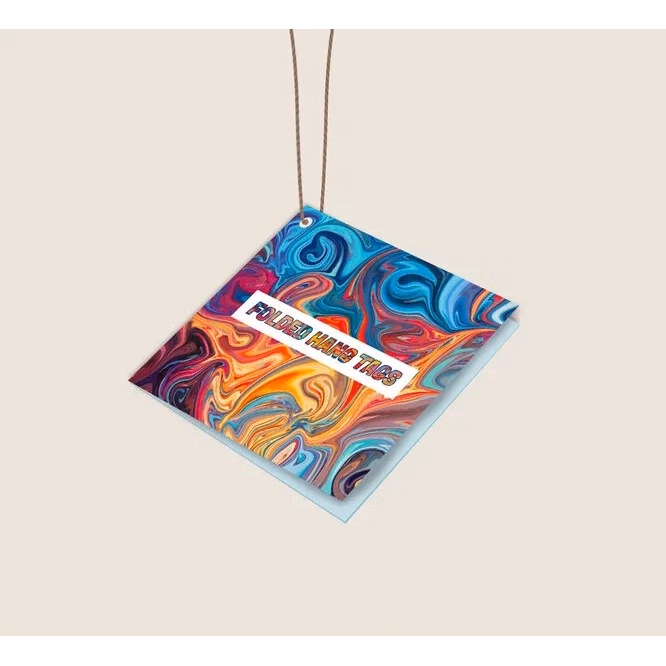 Folded Hang Tags - 3" x 6" (Folds to 3" x 3")