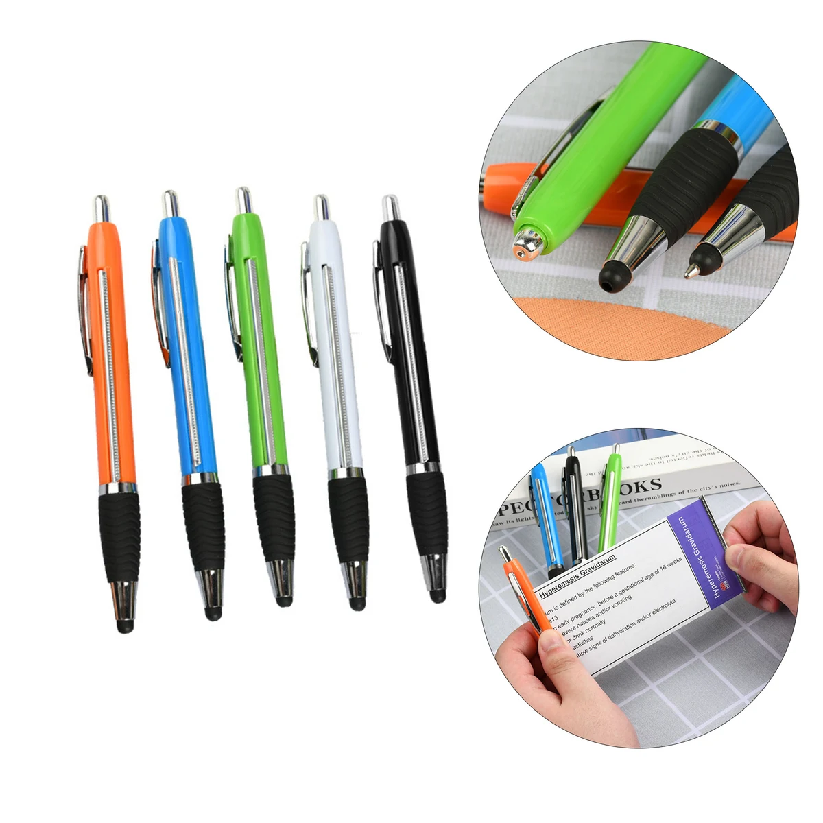 Retractable Banner Pen With Touchscreen Stylus Tip 1
