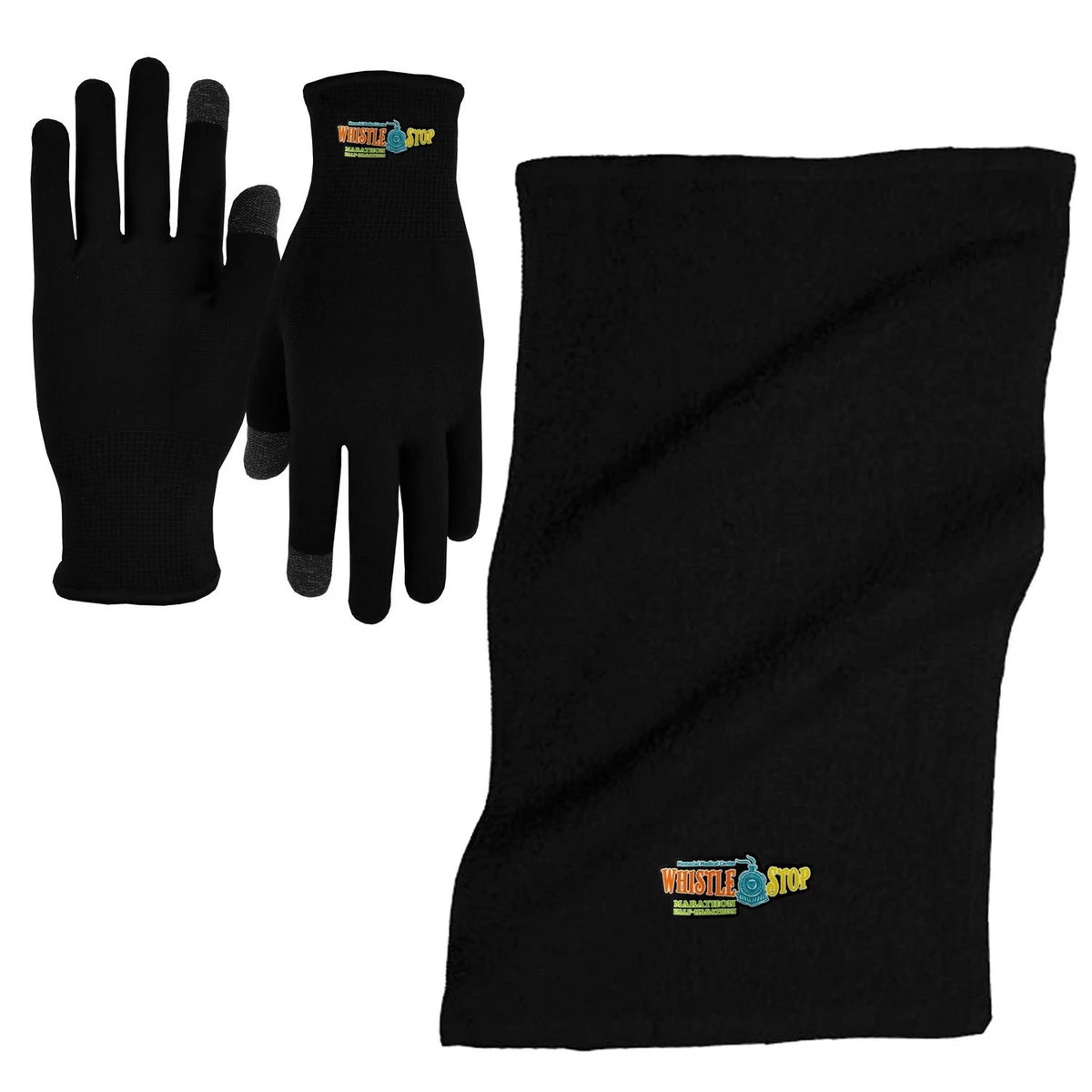 Sports Performance Runners Text Gloves and Rally Towel Combo 1