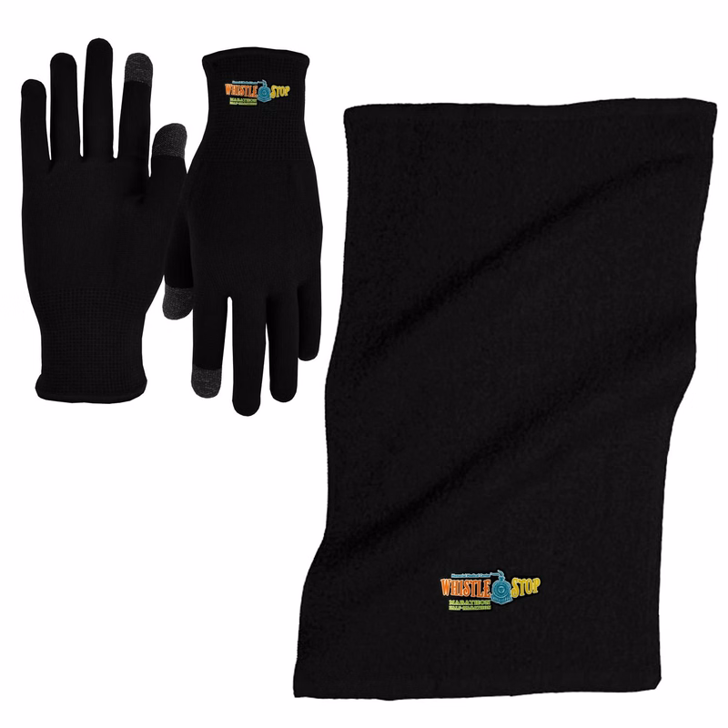 Sports Performance Runners Text Gloves and Rally Towel Combo