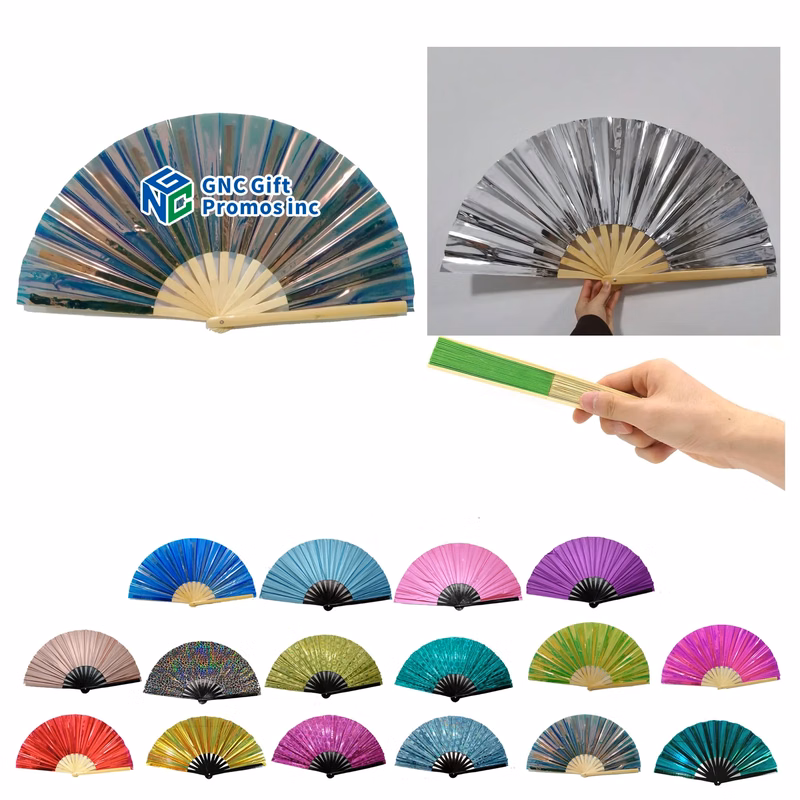PCV Laser Film Large Bamboo Fan