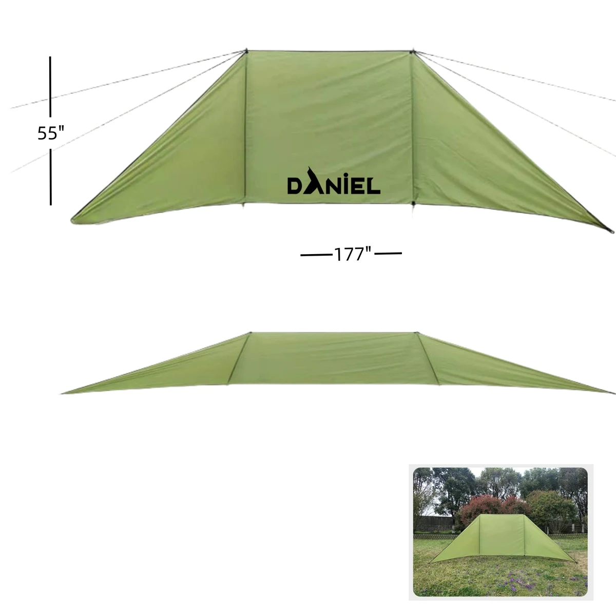 177" x 55" Trapezoidal Wind Protection 1