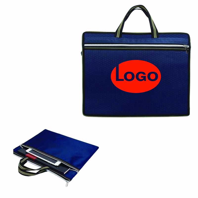 MOQ 50 PCS Oxford Zipper Business Document Bag