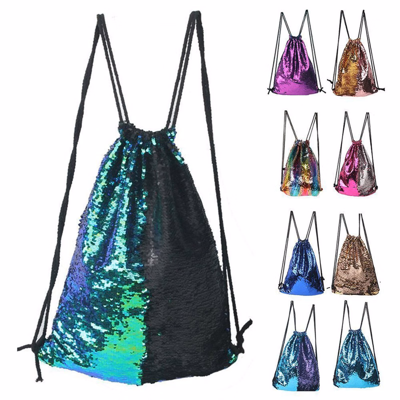 Mermaid Sequin Drawstring Bags