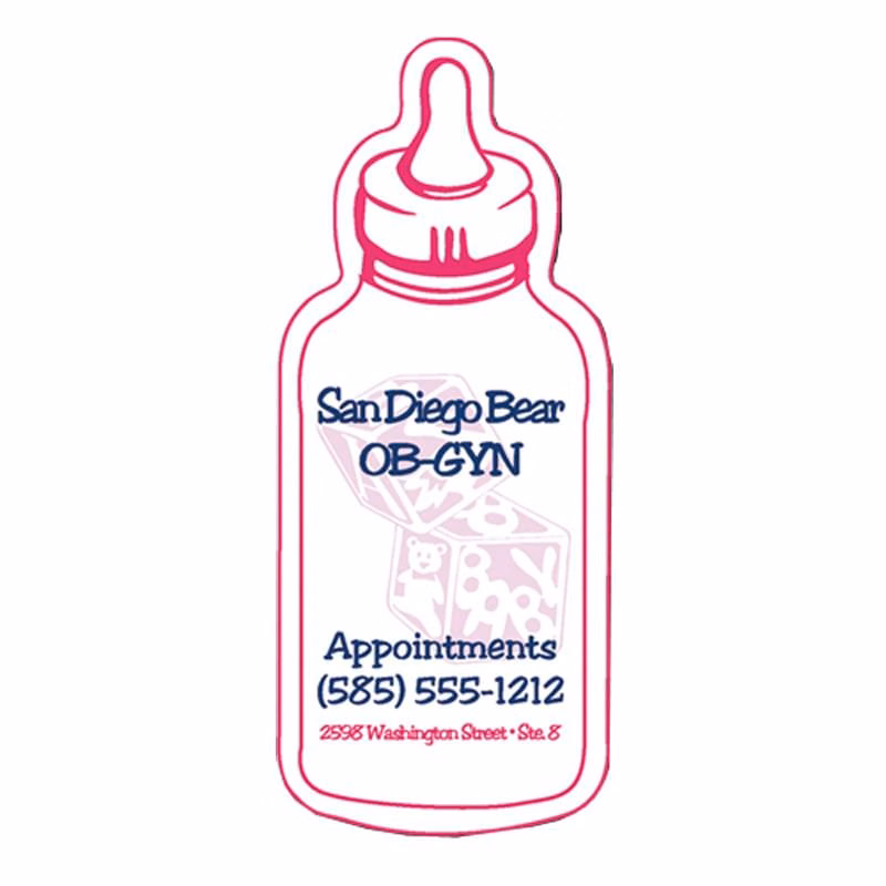 Baby Bottle Stock Shape Vinyl Magnet - 20mil